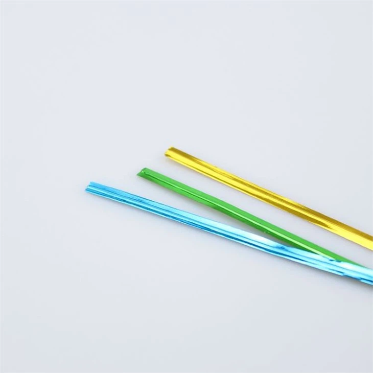Colourful Binding Surface Wrapping Wire Bread Bags Sealing PET Twist Ties For Bakery