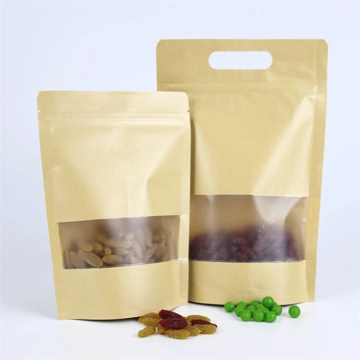Kraft Paper Zipper Bag With Window